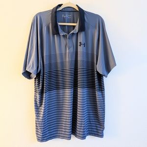 Under Armour Loose Heatgear Polo Shirt Blue XXL
